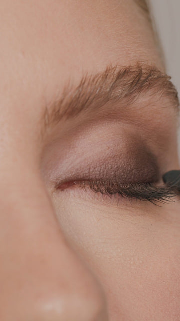 Blonde model with Defining Liner in Dark Brown